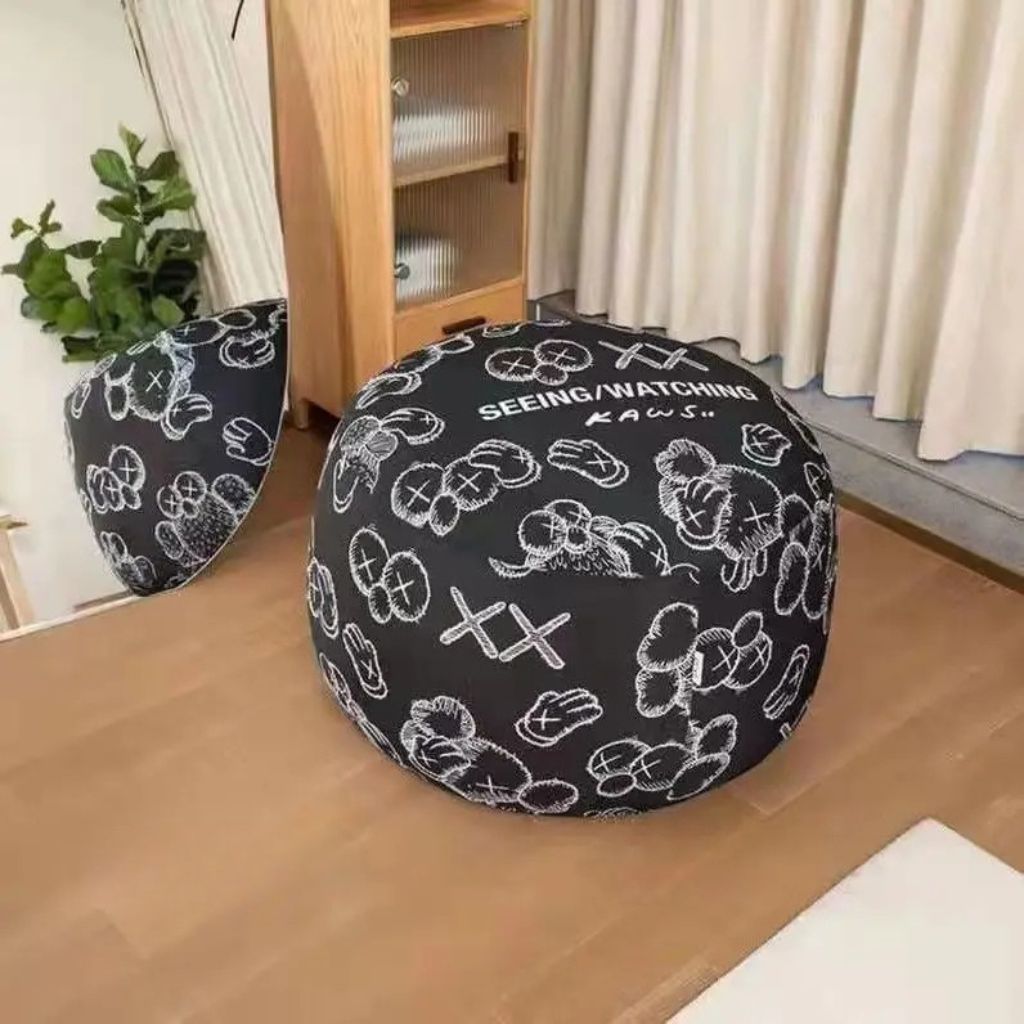Pouf rond & grand – Siège moelleux motif Totoro / Garfield / Doraemon