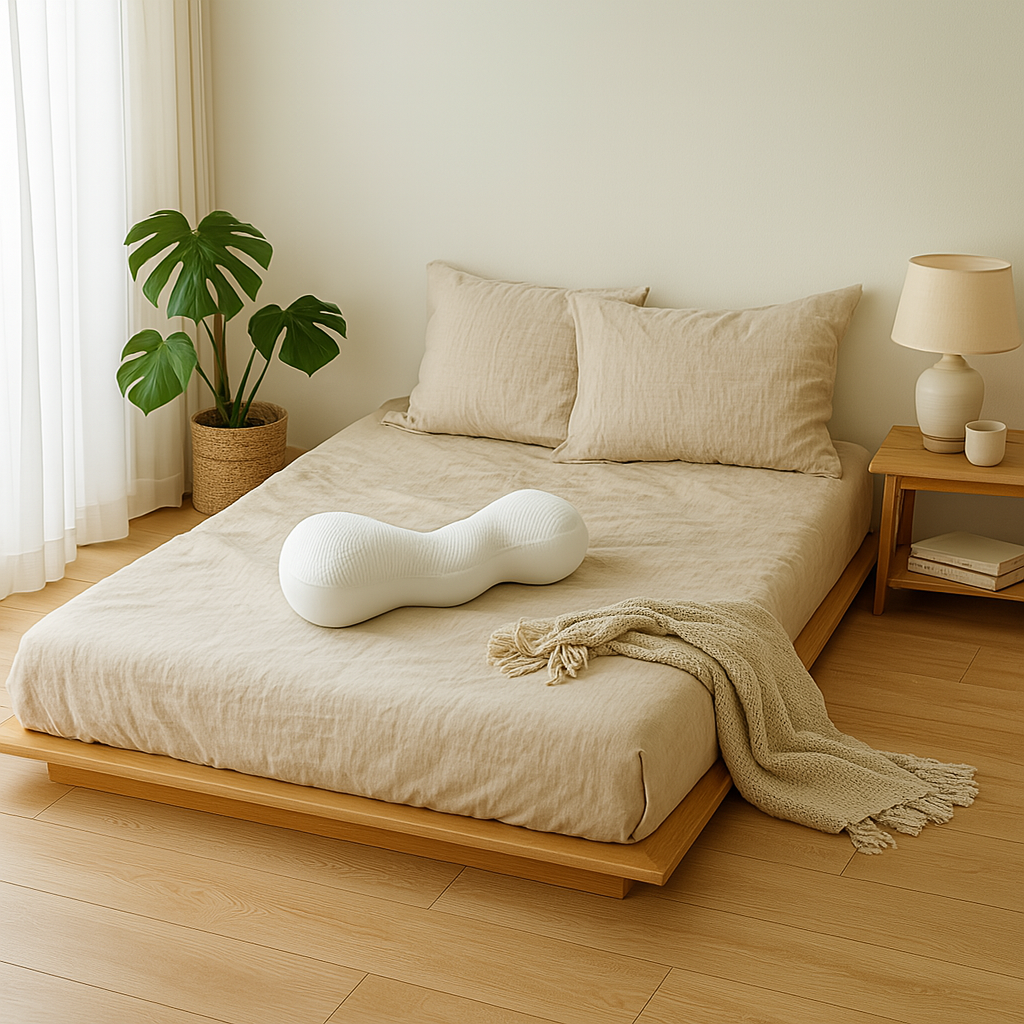 Oreiller ergonomique Olevo en mousse mémoire – Long coussin de jambe spécial sommeil latéral, démontable et lavable