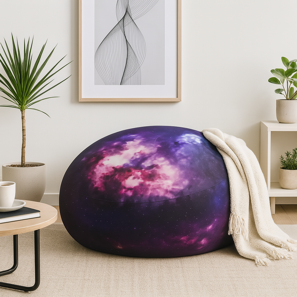 Pouf rond & grand – Siège moelleux motif Totoro / Garfield / Doraemon