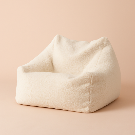 Pouf en Fausse Fourrure Cachemire | 85x85x60cm de Confort Absolu