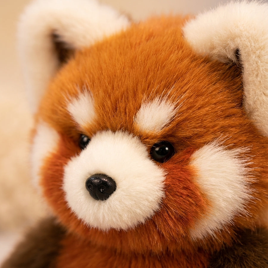 Peluche qui Court Panda Roux ou Renard Sans Pile