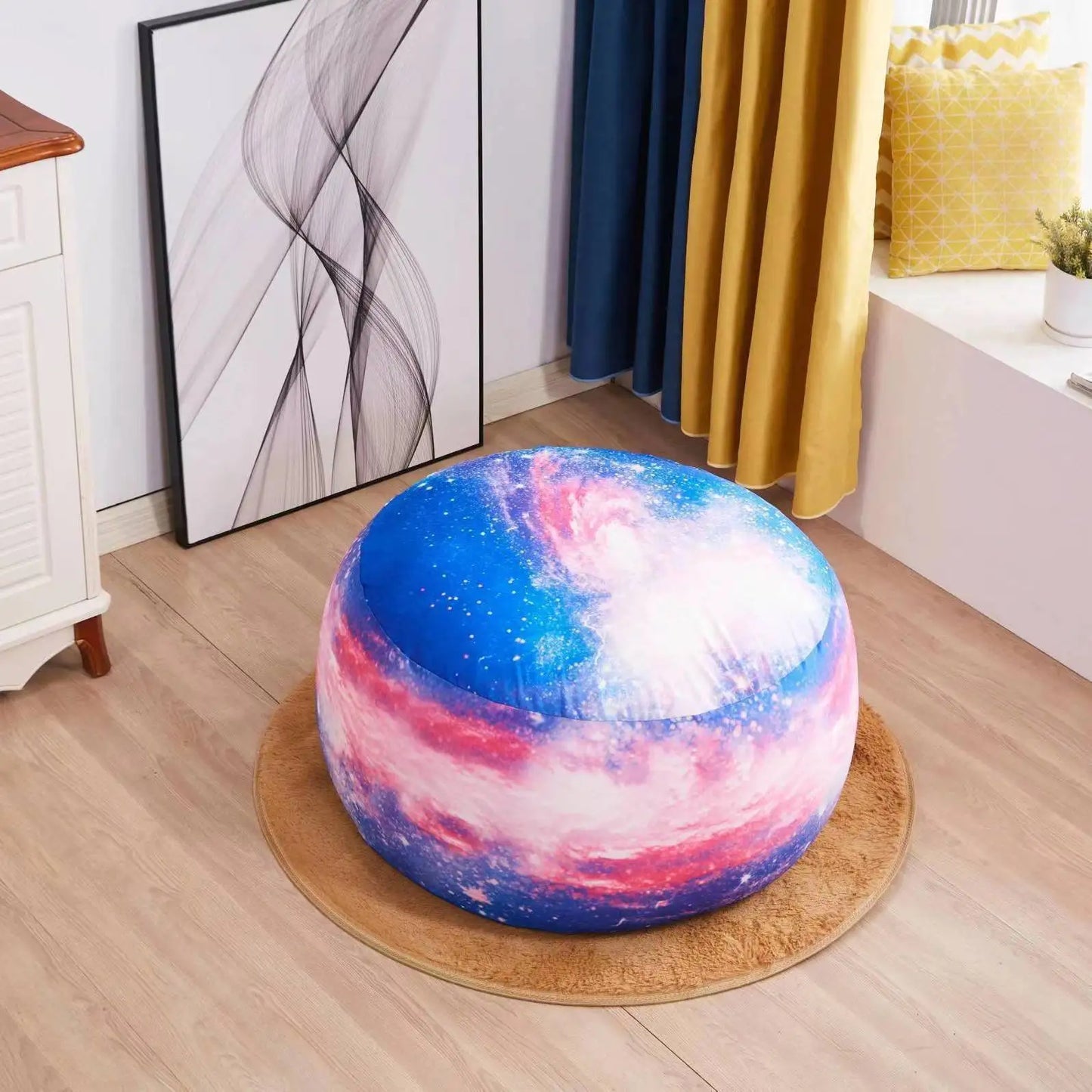 Pouf rond & grand – Siège moelleux motif Totoro / Garfield / Doraemon