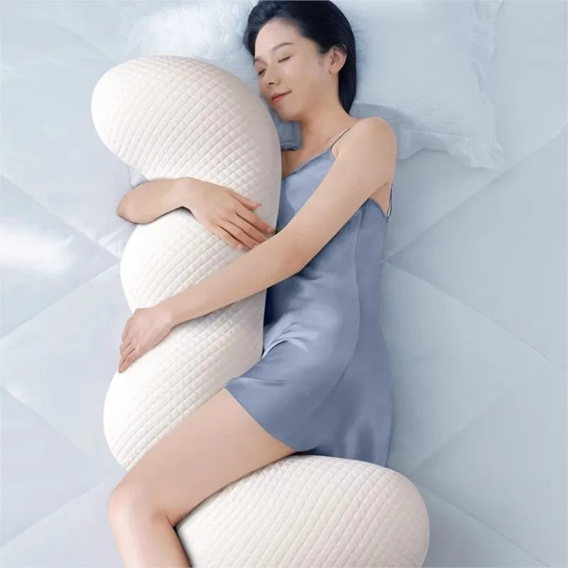 Oreiller ergonomique Olevo en mousse mémoire – Long coussin de jambe spécial sommeil latéral, démontable et lavable