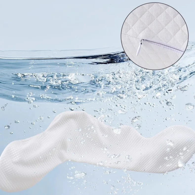 Oreiller ergonomique Olevo en mousse mémoire – Long coussin de jambe spécial sommeil latéral, démontable et lavable