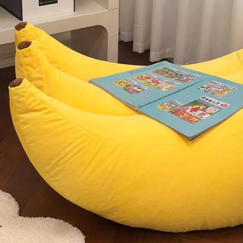 Canapé Pouf Banane Original | Velours Cristal & Design Fruité