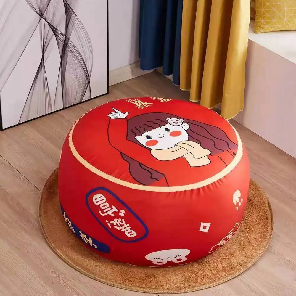 Pouf rond & grand – Siège moelleux motif Totoro / Garfield / Doraemon
