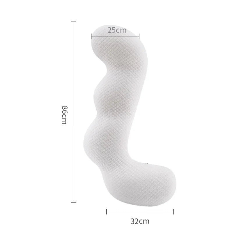 Oreiller ergonomique Olevo en mousse mémoire – Long coussin de jambe spécial sommeil latéral, démontable et lavable