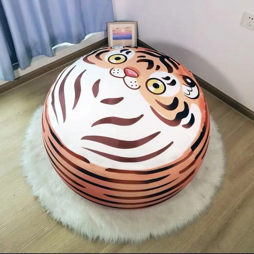 Pouf rond & grand – Siège moelleux motif Totoro / Garfield / Doraemon