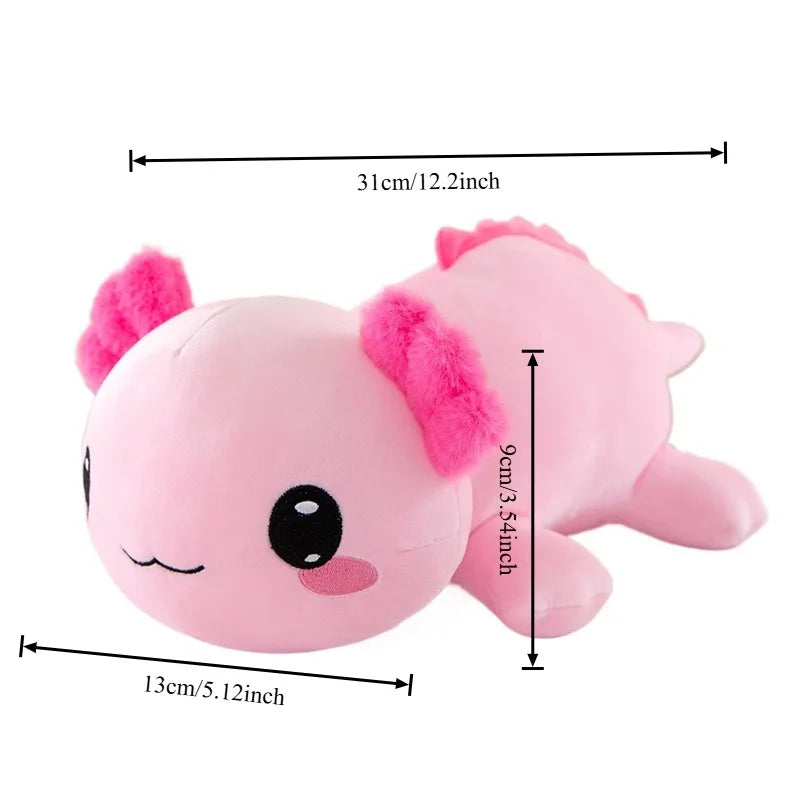 Peluche Axolotl Colorée avec Branchies en Relief
