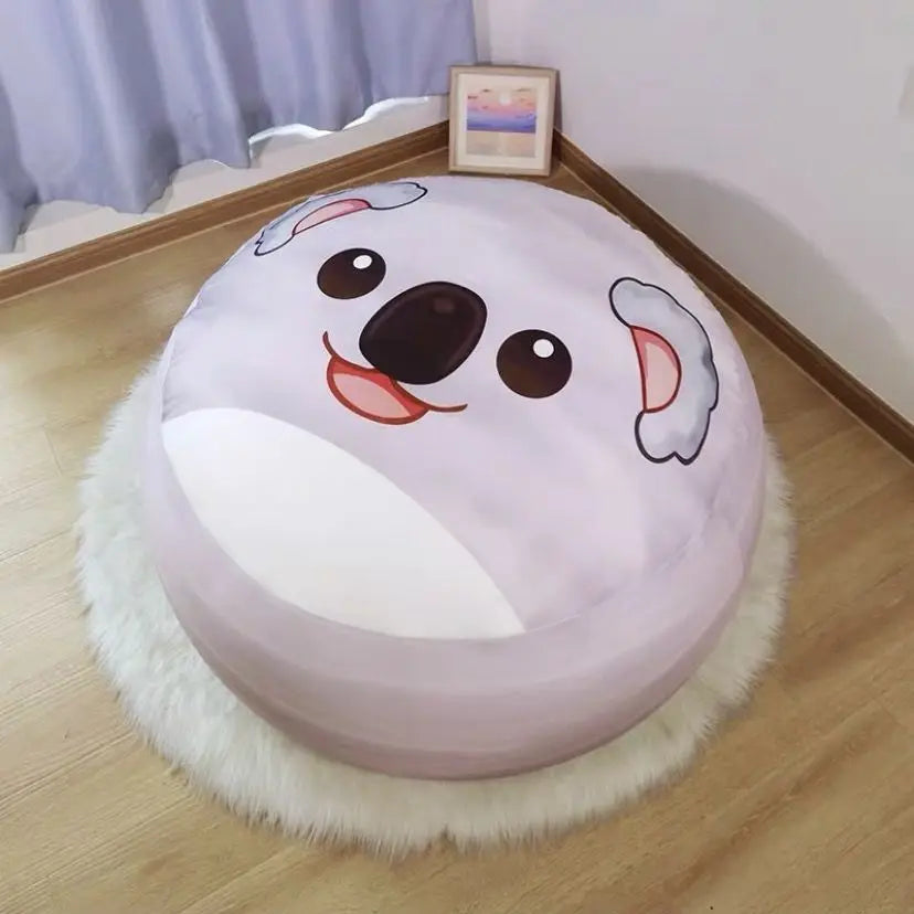 Pouf rond & grand – Siège moelleux motif Totoro / Garfield / Doraemon