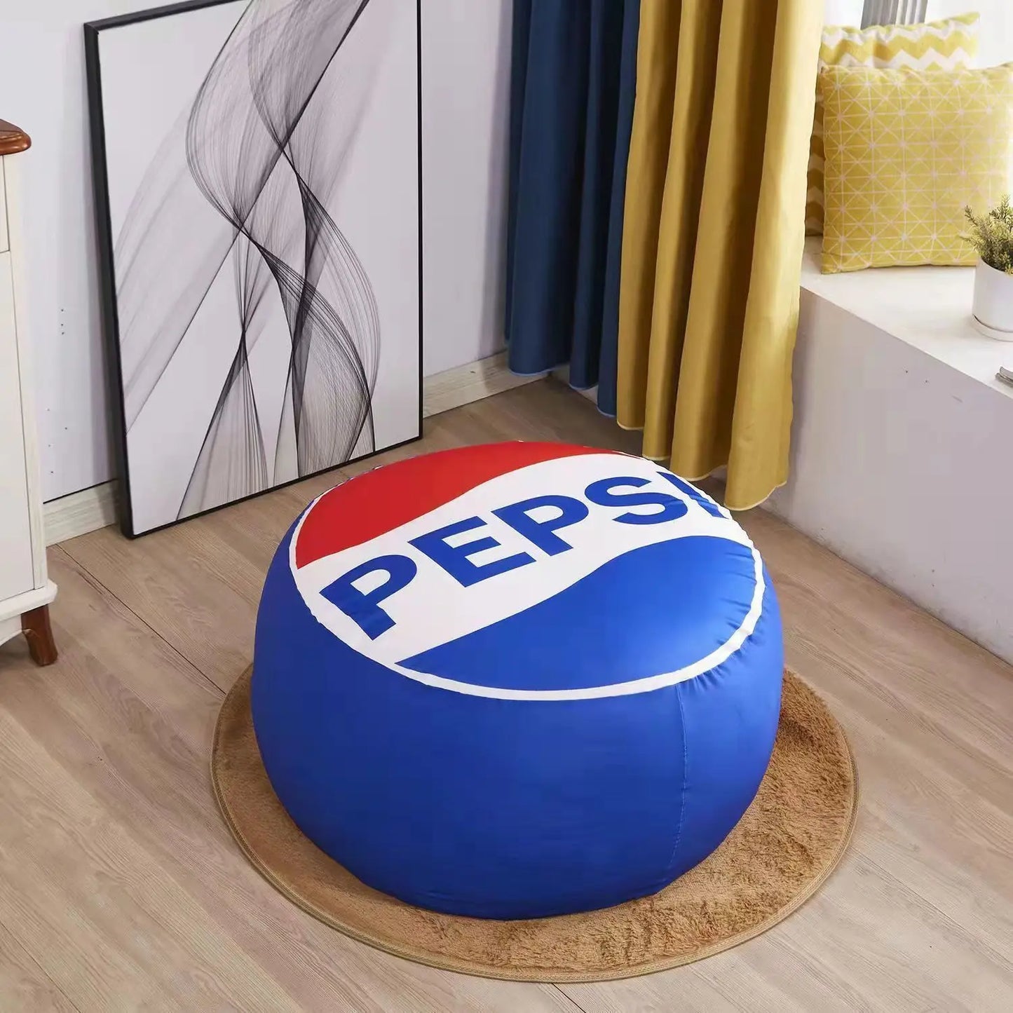 Pouf rond & grand – Siège moelleux motif Totoro / Garfield / Doraemon