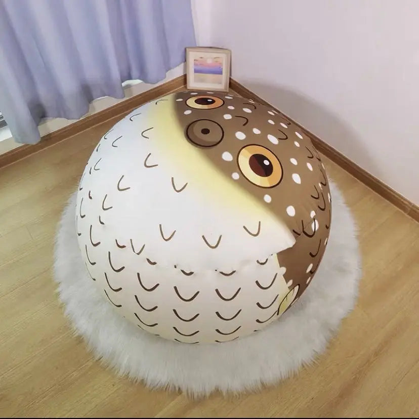 Pouf rond & grand – Siège moelleux motif Totoro / Garfield / Doraemon