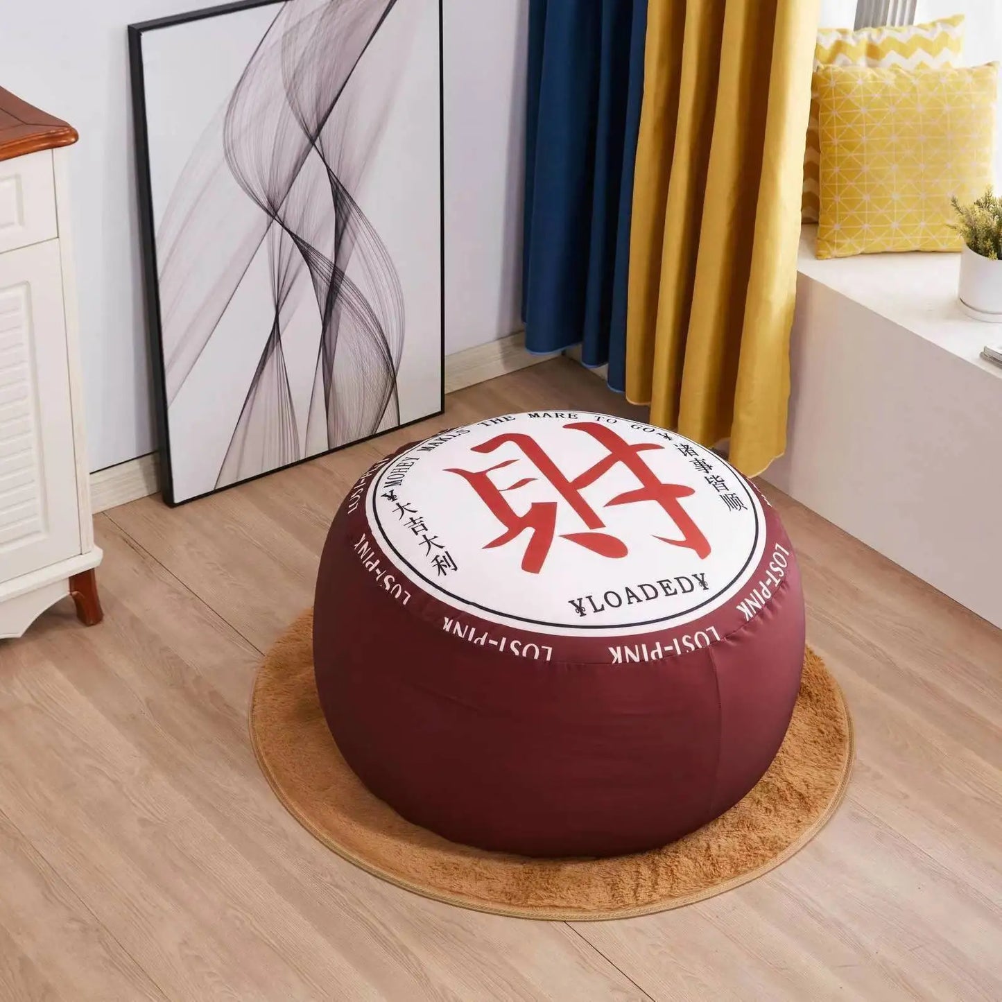 Pouf rond & grand – Siège moelleux motif Totoro / Garfield / Doraemon