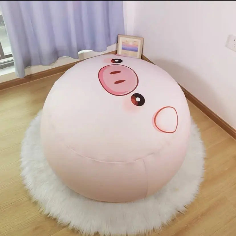 Pouf rond & grand – Siège moelleux motif Totoro / Garfield / Doraemon