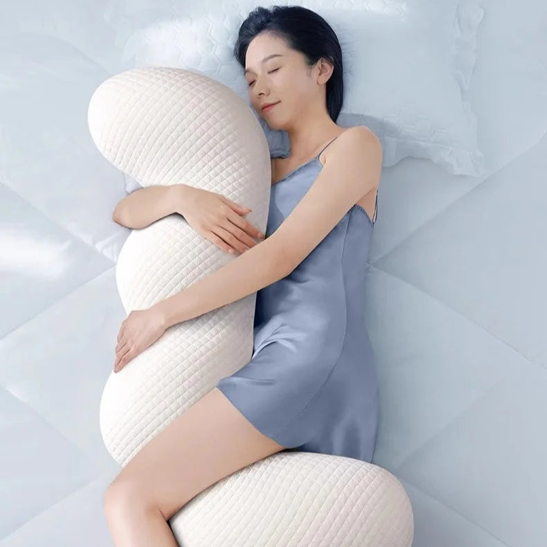 Oreiller ergonomique Olevo en mousse mémoire – Long coussin de jambe spécial sommeil latéral, démontable et lavable