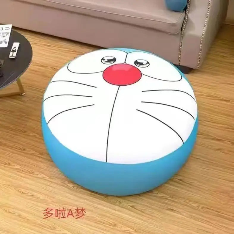 Pouf rond & grand – Siège moelleux motif Totoro / Garfield / Doraemon