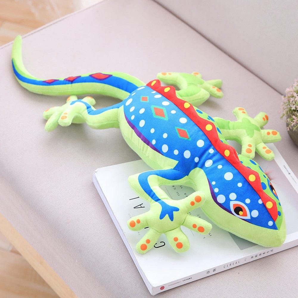 Adorable peluche animale en forme de lézard réaliste