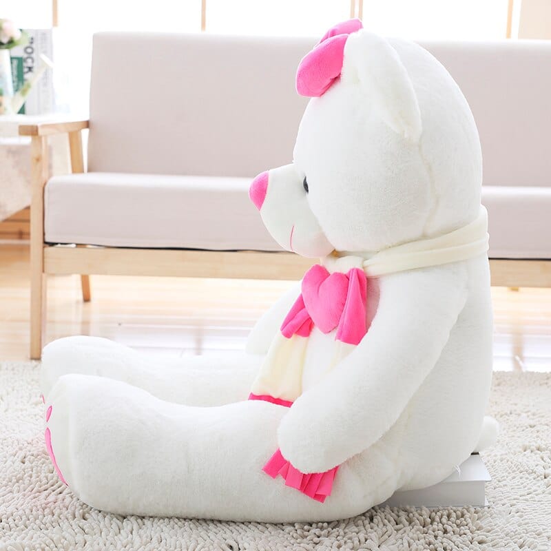 Ami tendre en peluche ours géant rose