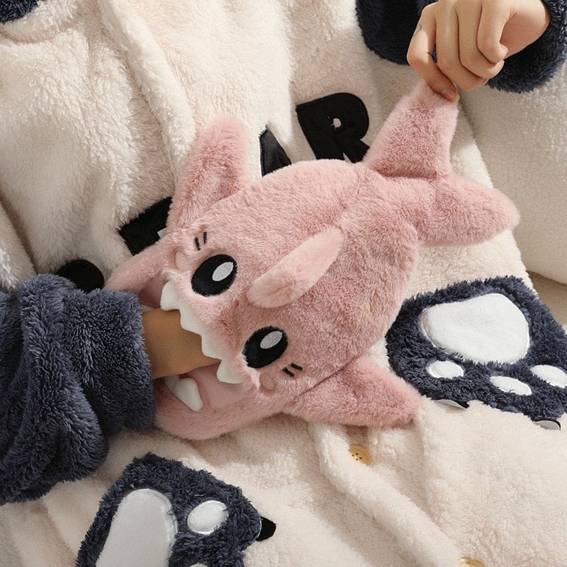 Bouillotte Peluche Baleine Rose