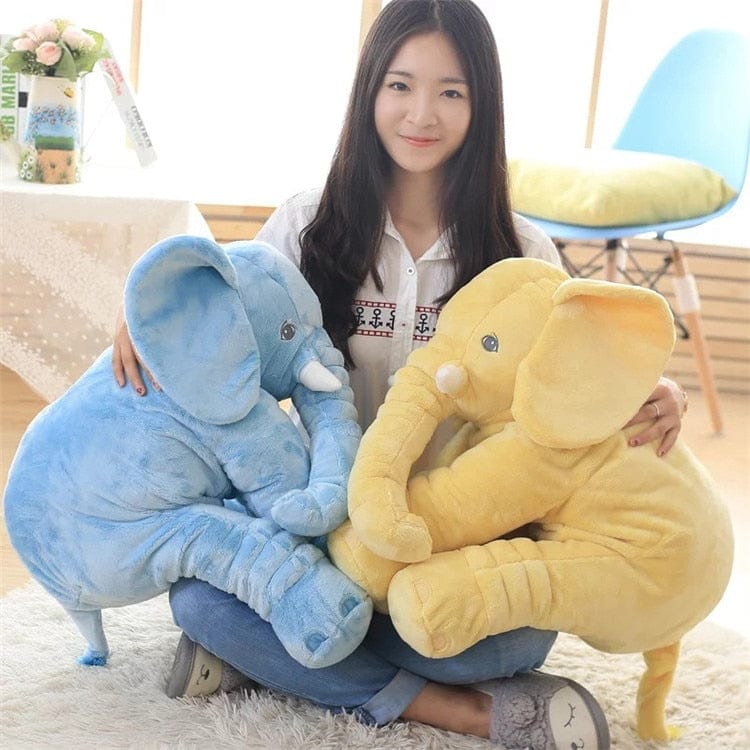 Cartoon Big Size Plush Elephant Toy Kids Sleeping Back Cushion Stuffed Pillow animal Doll Baby Doll Birthday Gift for children