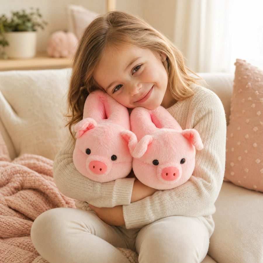 Chaussons Peluche Cochon Rose Moelleux pour Toute la Famille - Utilisation du produit