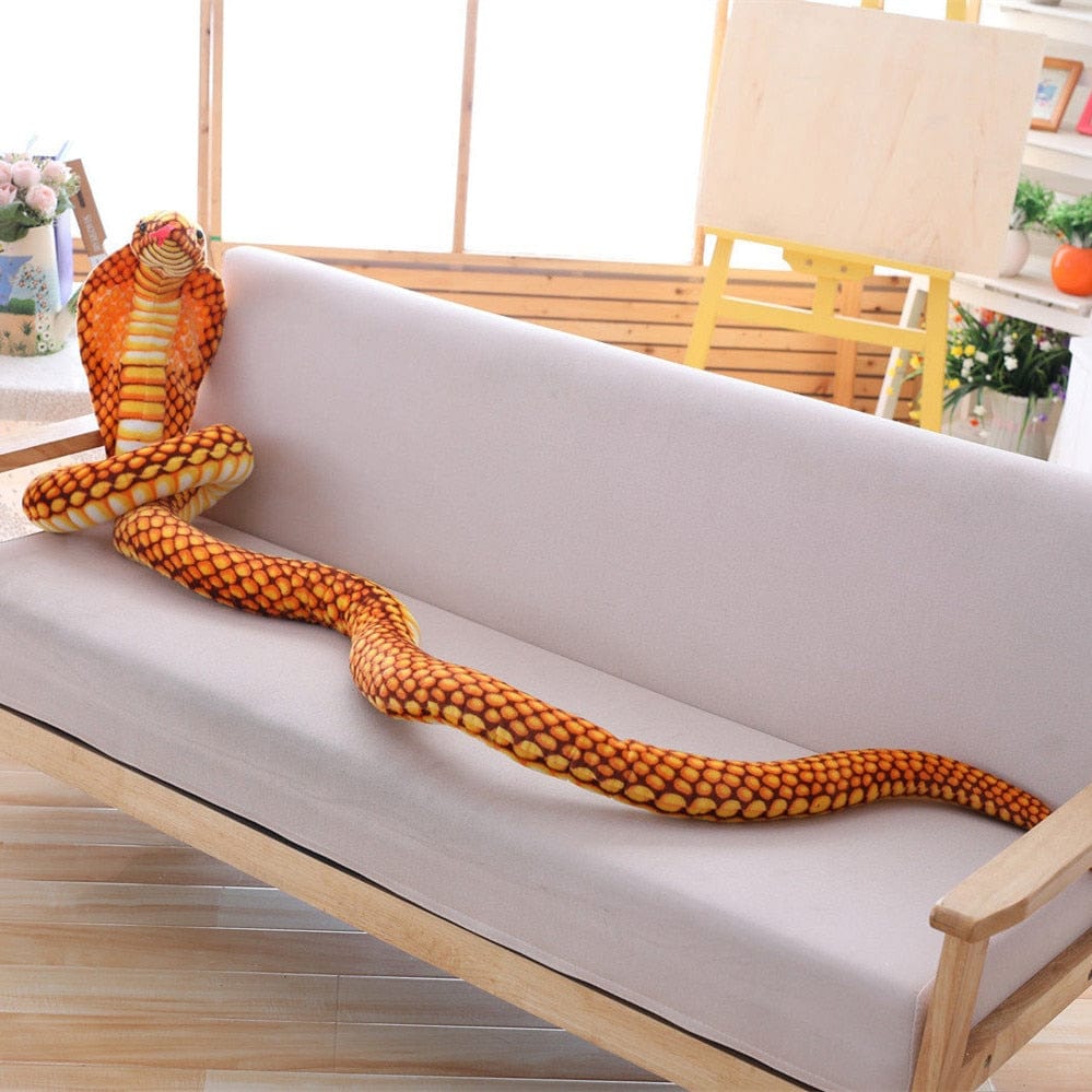 Cobra en peluche géante doux et amical