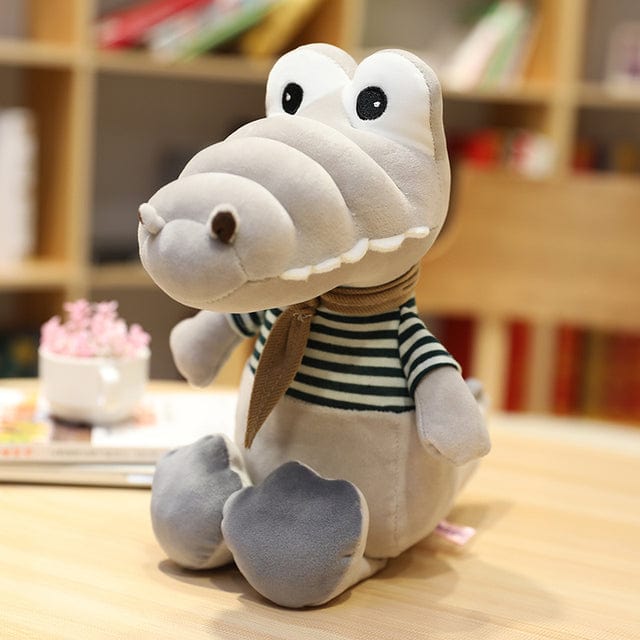 Crocodile Peluche Doudou - Gator™ 30 cm / Gris