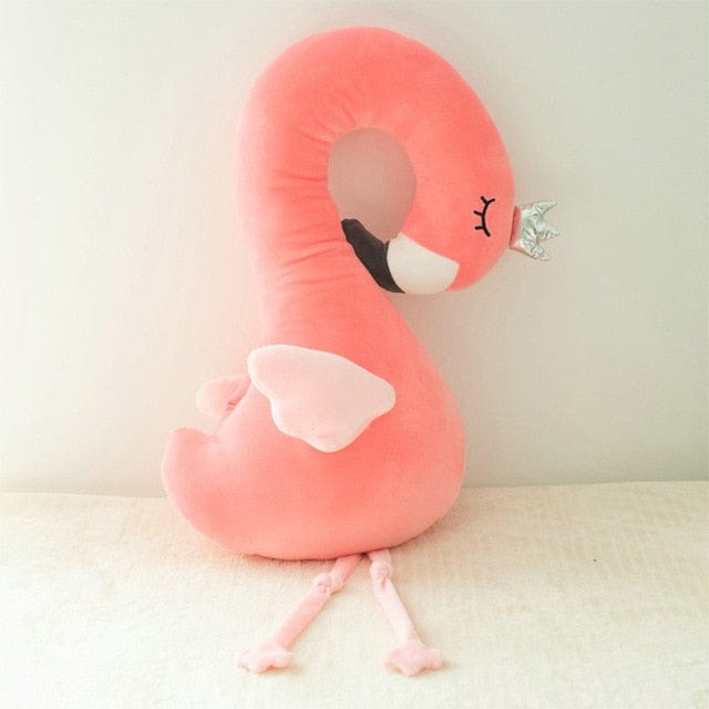 Flamant rose en peluche mignon et câlin