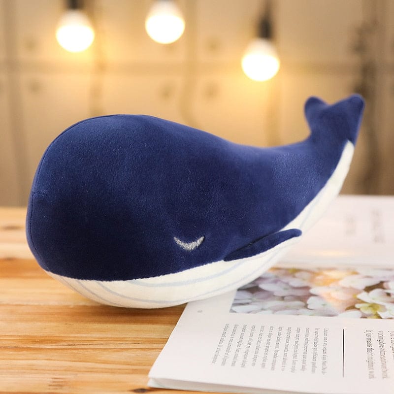 Grande Peluche Baleine Bleu