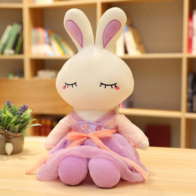 Gros Lapin Peluche - Vivi™ Mauve Yeux Fermé