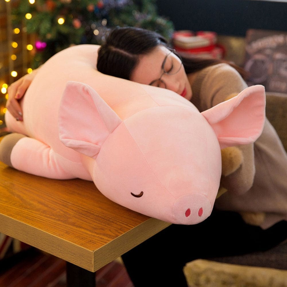 Grosse peluche cochon toute douce à aimer