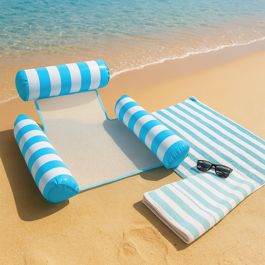 Hamac d’eau gonflable 130 × 122 cm – L’été en toute détente