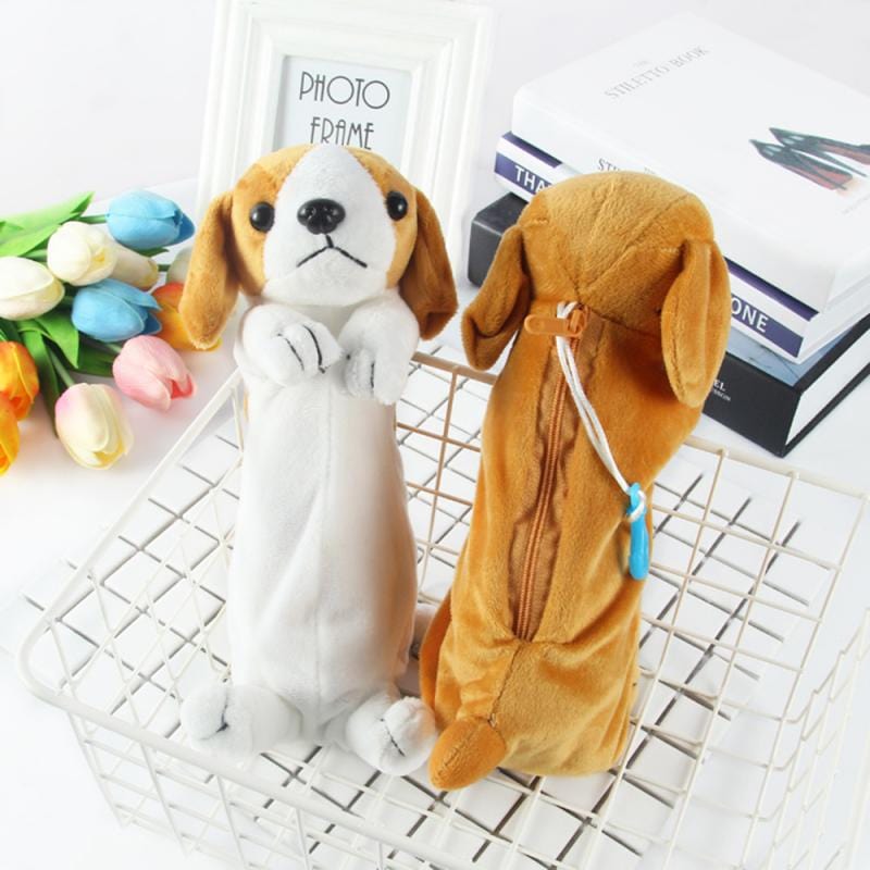 Le chien saucisse - trousse en peluche