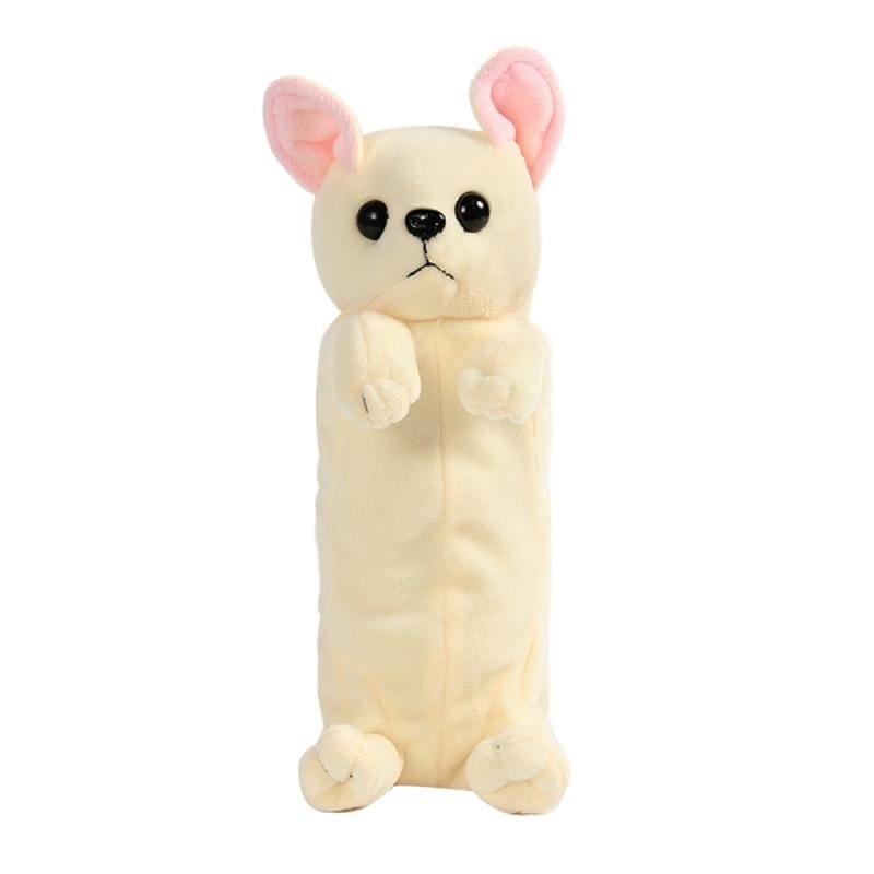 Le chien saucisse - trousse en peluche Blanc