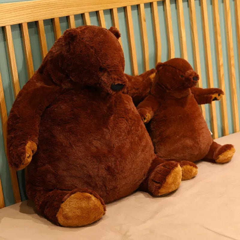 Ours en peluche géant marron et glouton