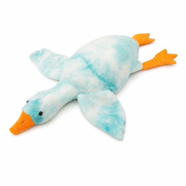 Peluche Canard Géante avec Petites Ailes Colorées - Fond blanc