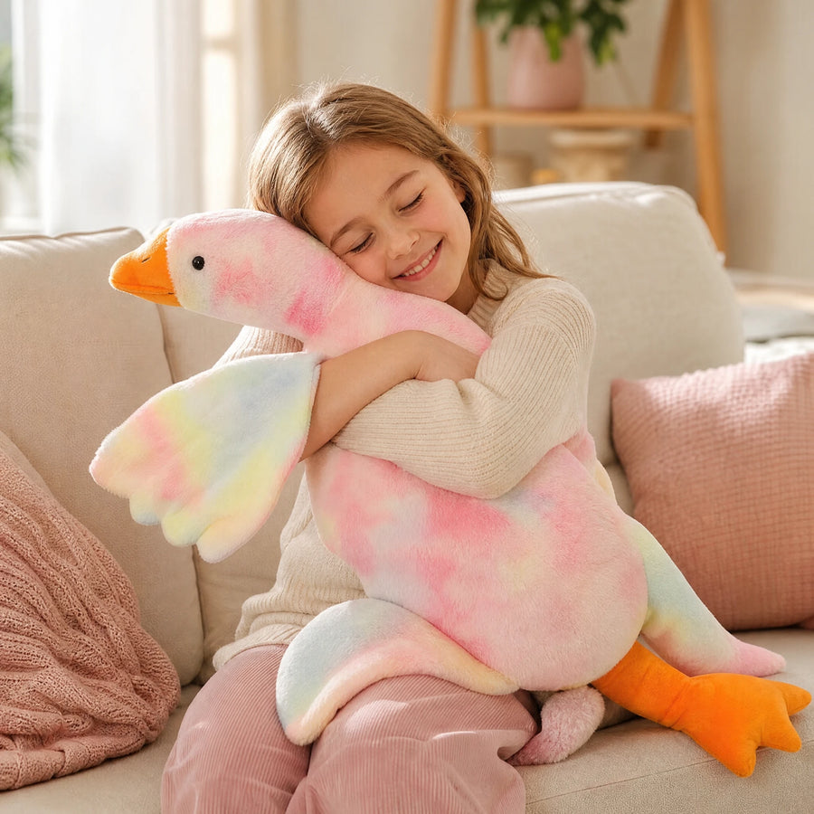 Peluche Canard Géante avec Petites Ailes Colorées - Utilisation du produit