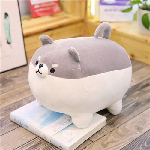 Peluche chien à câlins 40cm / Gris