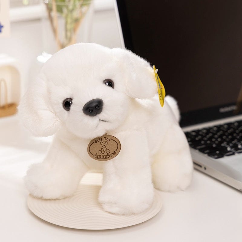 Peluche chien golden retriever blanc 20cm