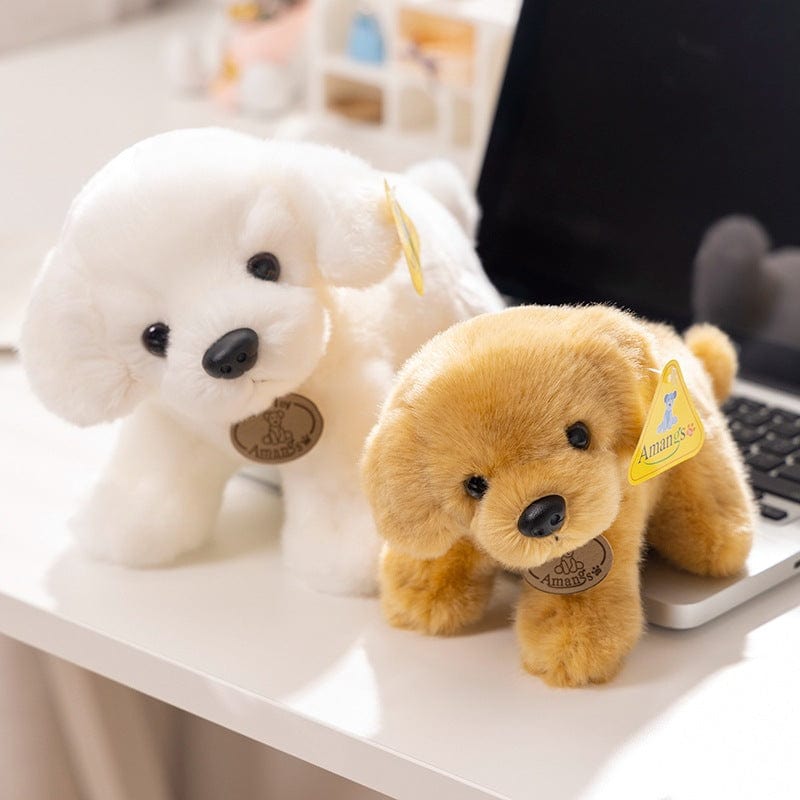 Peluche chien golden retriever doré mignonne