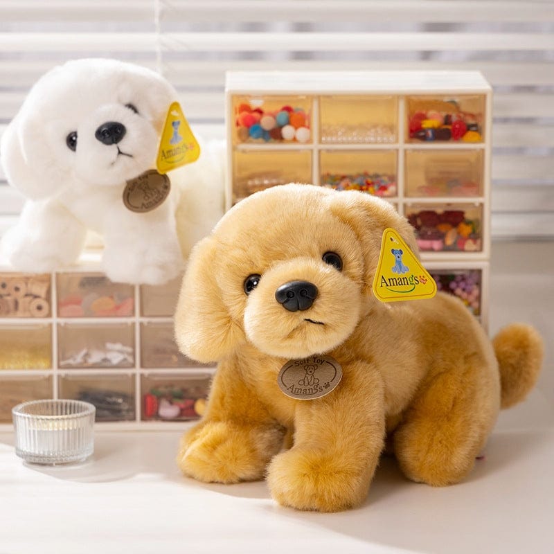 Peluche chien golden retriever doré mignonne