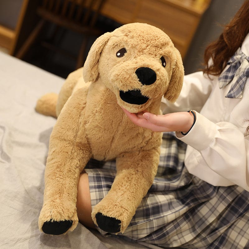 Peluche chien labrador marron