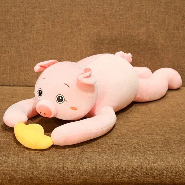 Peluche cochon fan de câlins