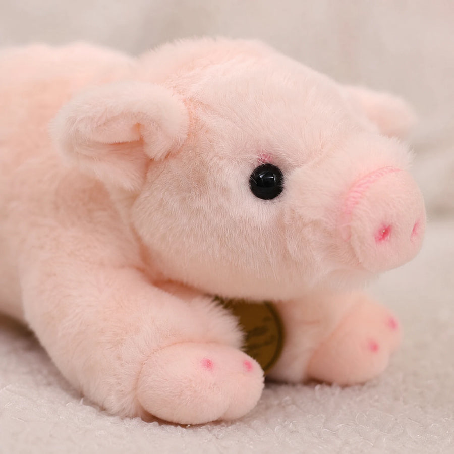 Peluche Cochon Rose Ultra Réaliste et Douce - Détail matière