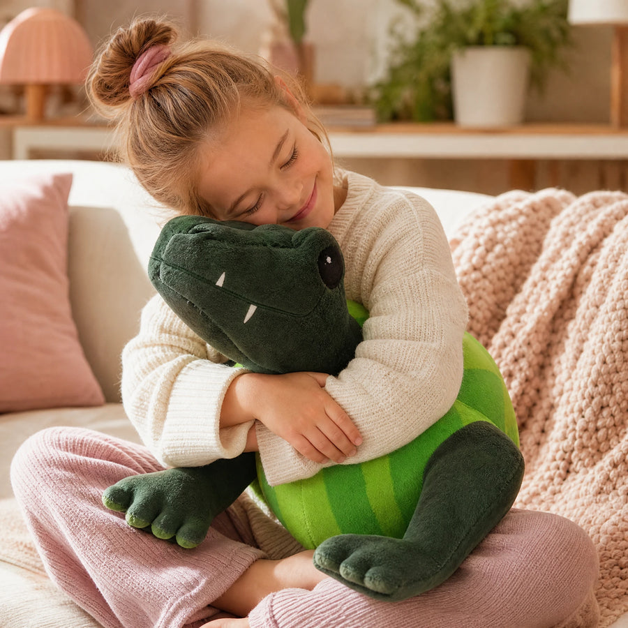 Peluche crocodile pastèque Glorbo - Créature hybride - Utilisation du produit