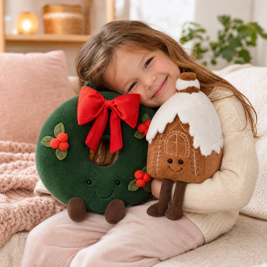 Peluche de Noël Décorative Couronne et Maisonnette - Utilisation du produit