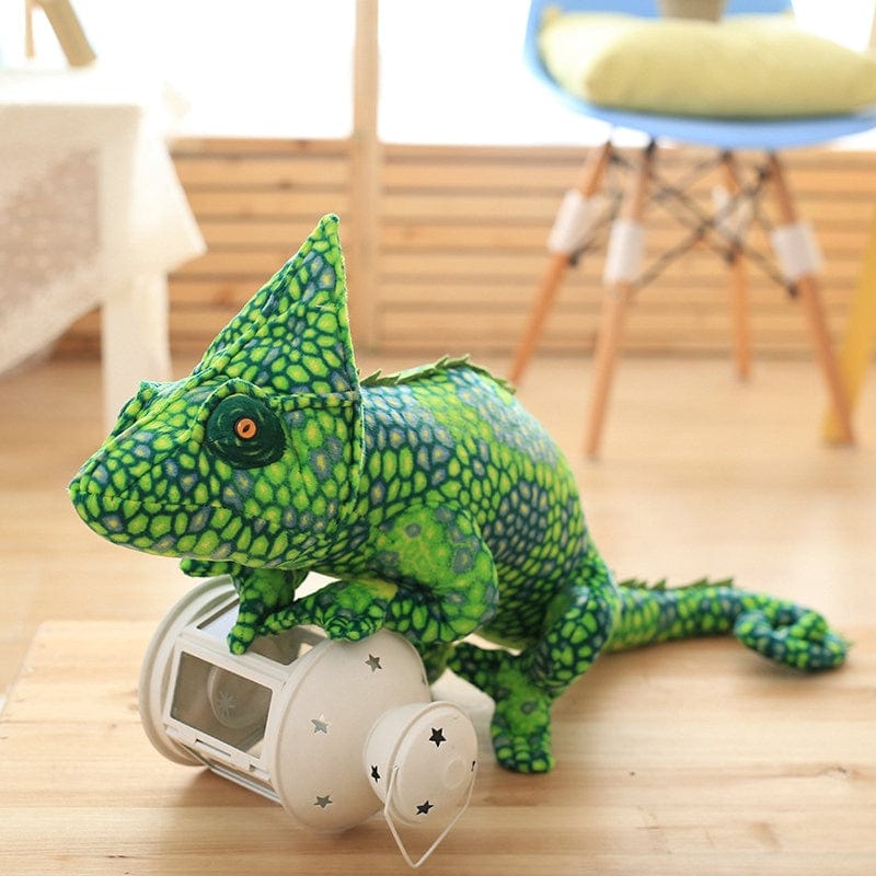 Peluche décorative caméléon de 80 cm