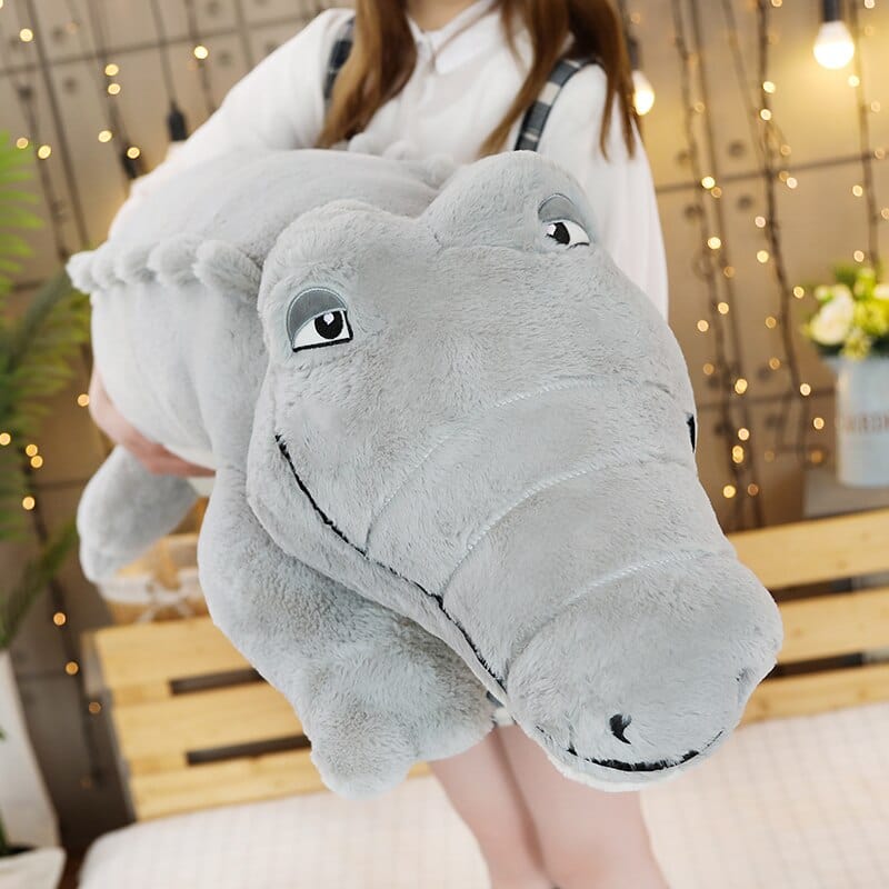 Peluche géante alligator amical