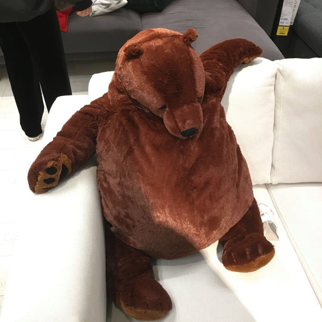 Peluche géante grizzly à la douce fourrure