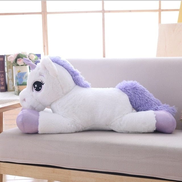 Peluche géante licorne xxl blanche